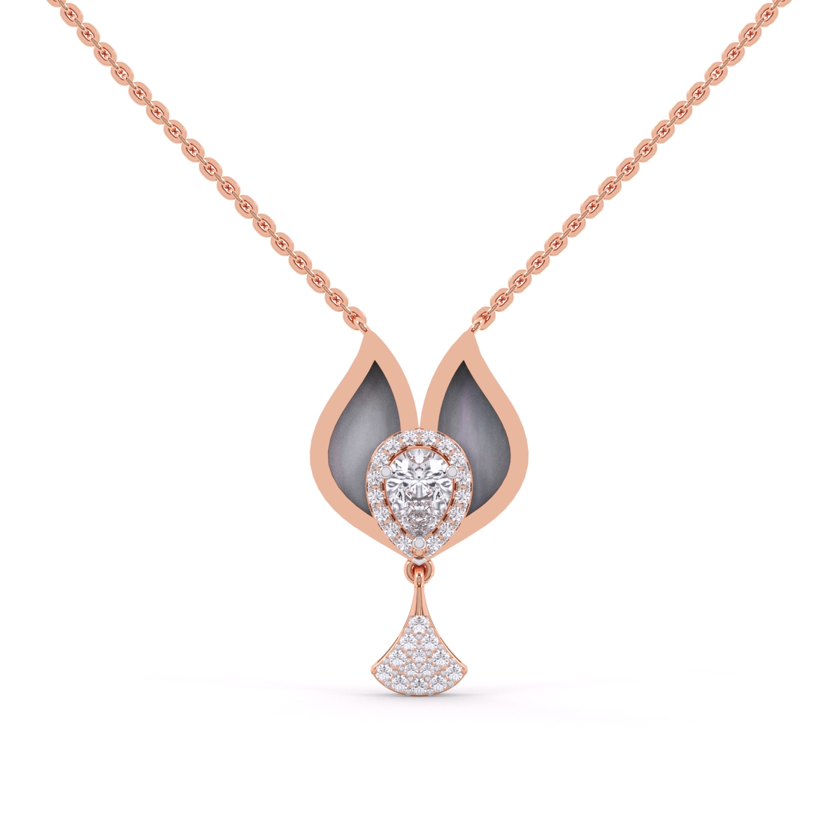 Elegant and luxurious Rose gold Diamond Necklace